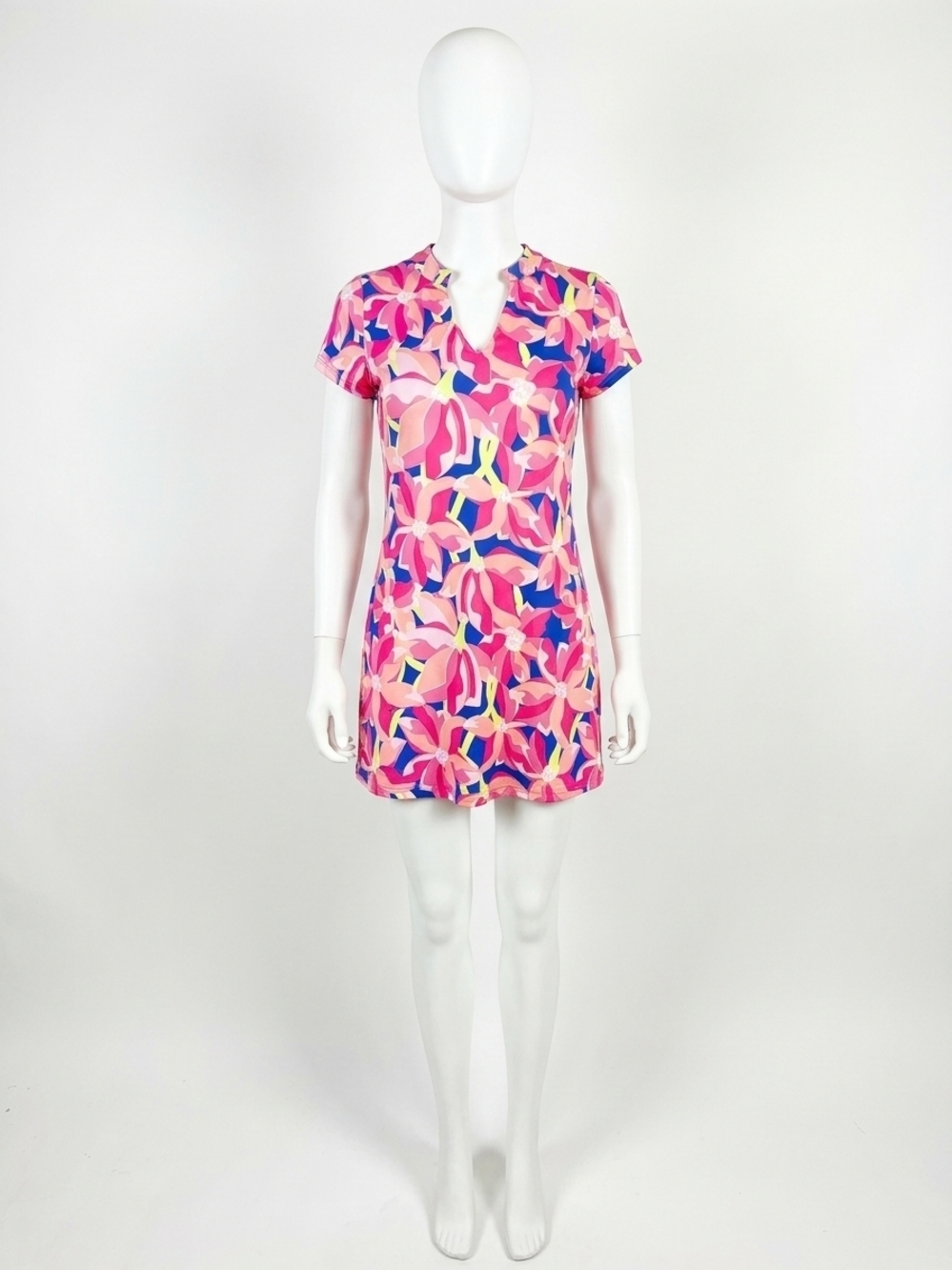 NEW MARY SQUARE montauk mini dress in botanical bliss blue